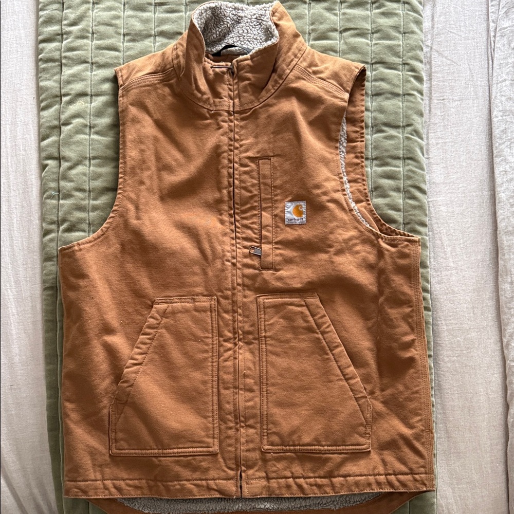 Carhartt Tan Sherpa Lined Vest
